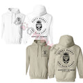 "Dirty Hands and Hair Bands" Skull Blue Collar Hoodie & Crewneck – Support Women In The Trades, Skilled Trades Cotton Fabric Pullover